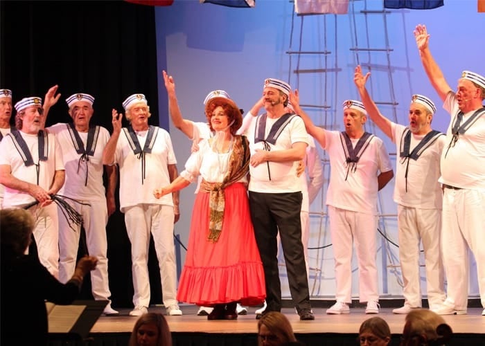 The company during a performance